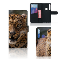 Motorola One Action Telefoonhoesje met Pasjes Luipaard - thumbnail
