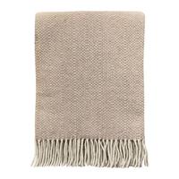 Malagoon Beige Structure Recycled Wool Plaid 125 x 150 cm