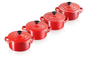 LE CREUSET - Aardewerk - Mini braadpannetjes Set/4 Metallic