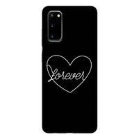 Forever heart black: Samsung Galaxy S20 Tough Case