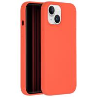 Accezz Liquid Silicone Backcover iPhone 15 Telefoonhoesje Oranje