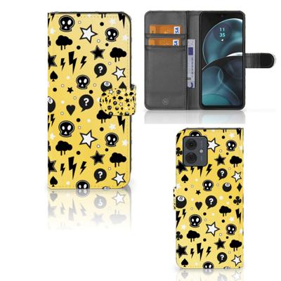 Telefoonhoesje met Naam Motorola Moto G14 Punk Geel Telefoonhoesje met Naam Motorola Moto G14 Punk Geel