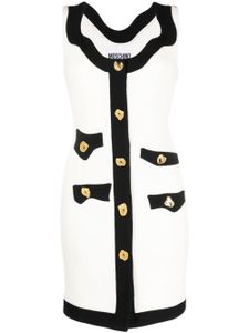 Moschino robe courte à design sans manches - Blanc