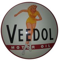 Veedol Motor Oil Emaille Bord - 50 cm ø - thumbnail