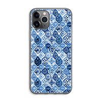 Blauw motief: iPhone 11 Pro Max Transparant Hoesje