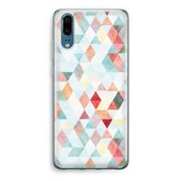 Gekleurde driehoekjes pastel: Huawei P20 Transparant Hoesje