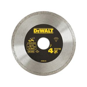 DeWalt Accessoires Diamantblad, gesinterd, voor tegels, Ø125mm - DT3736-XJ