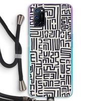 Moroccan Print: Oppo A92 Transparant Hoesje met koord