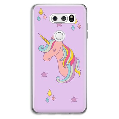 Roze eenhoorn: LG V30 Transparant Hoesje