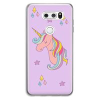Roze eenhoorn: LG V30 Transparant Hoesje