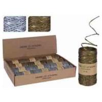 Home & Styling Kerst lint met metaaldraad 2 assorti 25 meter