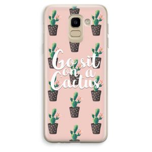 Cactus quote: Samsung Galaxy J6 (2018) Transparant Hoesje