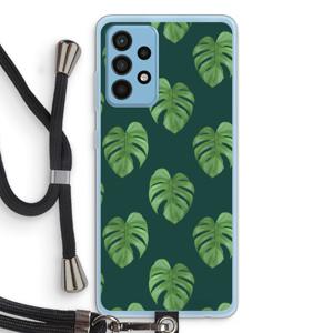 Monstera leaves: Samsung Galaxy A52 Transparant Hoesje met koord