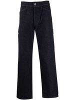 Ferragamo jean droit à taille haute - Bleu