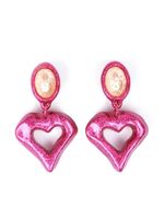 JULIETTA boucles d'oreilles The Heartbreaker à paillettes - Rose