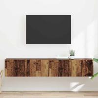 TV Wandkast 2 pcs Oud Hout 60 x 31 x 29.5 cm Bewerkt hout
