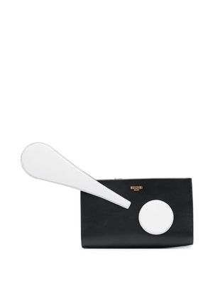 Moschino ^ pochette à appliqué point d'exclamation - Noir