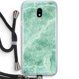 Groen marmer: Samsung Galaxy J3 (2017) Transparant Hoesje met koord