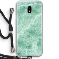 Groen marmer: Samsung Galaxy J3 (2017) Transparant Hoesje met koord