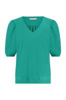 Studio Anneloes Lacee Top 09989 T-shirt Korte Mouw 7303 Smaragd