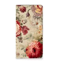 Smart Cover voor Samsung Galaxy S24 Bloemen - thumbnail