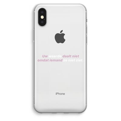 uw waarde daalt niet: iPhone XS Max Transparant Hoesje