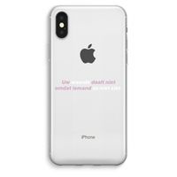 uw waarde daalt niet: iPhone XS Max Transparant Hoesje