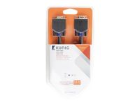 König - VGA-kabel - HD-15 (VGA) (M) naar HD-15 (VGA) (M) - 5 m - duimschroeven - anthraciet - thumbnail