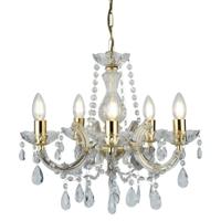 Searchlight Messing kroonluchterMarie Therese - 699-5