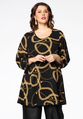 Yoek Tuniek PARIS wide bottom | Zwart | Maat 50/52