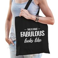 This is what fabulous looks like cadeau tas zwart voor dames - thumbnail