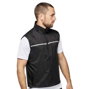 Hardloop/runner reflecterend sport vest/bodywamer zwart