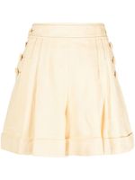 ZIMMERMANN short en lin à taille haute - Jaune - thumbnail