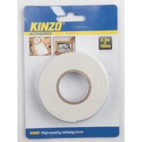 Kinzo Dubbelzijdig tape - 1x rol - 19 mm x 2,3 meter - wit