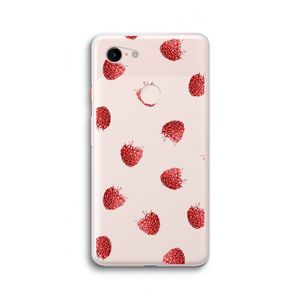 Framboosjes: Google Pixel 3 XL Transparant Hoesje