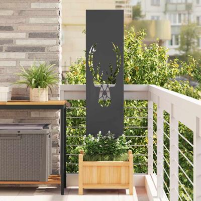 Tuin decoratief paneel Zwart 32 x 140 cm Koudgewalst staal