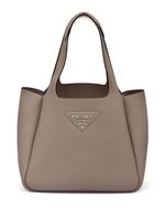 Prada sac cabas en cuir - Marron - thumbnail