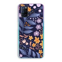 Flowers with blue leaves: Oppo A72 Transparant Hoesje