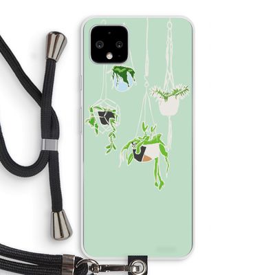 Hang In There: Pixel 4 XL Transparant Hoesje met koord