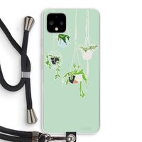 Hang In There: Pixel 4 XL Transparant Hoesje met koord