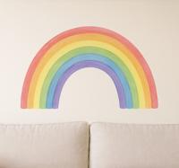 Regenboog aquarelverf muursticker