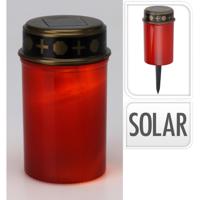 Solar LED graflicht kunststof rood Solar LED graflicht kunststof rood