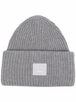 Acne Studios bonnet Face en laine - Gris - thumbnail