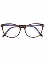 TOM FORD Eyewear lunettes de vue FT5810 à monture ovale - Marron