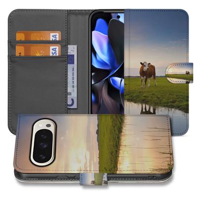 Book Case Google Pixel 10 | 10 Pro Koeienprint Zwart Wit | Portemonnee hoesje