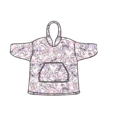 Stitch hoodie poncho maat XS - L - polyester