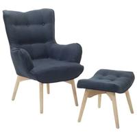 Beliani - VEJLE - Chesterfield fauteuil - Blauw - Polyester - thumbnail