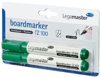 Viltstift Legamaster TZ100 whiteboard rond groen 1.5-3mm 2st