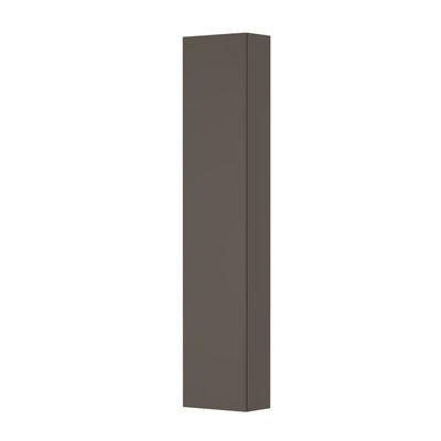 INK Badkamerkast - 35x20x169cm - 1 deur - links en rechtsdraaiend - Spiegel - aan binnenzijde MDF lak taupe mat 1241105