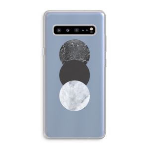 Marmeren cirkels: Samsung Galaxy S10 5G Transparant Hoesje